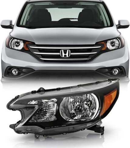 ACANII - For 2012 2013 2014 Honda CR-V Black Housing OE Style Headlights Headlamps Assembly Pair Replacement Left+Right in Saudi Arabia