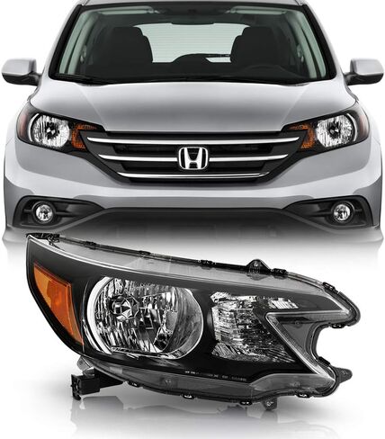ACANII - For 2012 2013 2014 Honda CR-V Black Housing OE Style Headlights Headlamps Assembly Pair Replacement Left+Right in Saudi Arabia