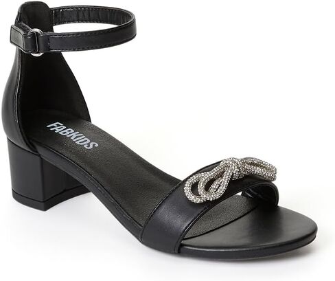 FabKids Girls Braided Open Toe Ankle Strap Flat Lightly Padded Sandals Summer Holiday Party Dress Shoes for Toddler Little Kid Big Kid in Kuwait