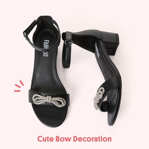 FabKids Girls Braided Open Toe Ankle Strap Flat Lightly Padded Sandals Summer Holiday Party Dress Shoes for Toddler Little Kid Big Kid in Kuwait