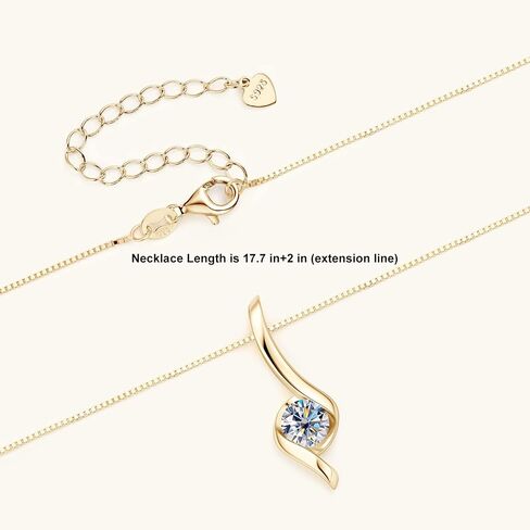 1CT Moissanite Pendant Necklace for Women D Color VVS1 925 Sterling Silver Infinity Chain Necklace Gift for Her Wife Mom Birthday in Kuwait