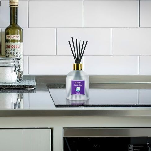 Eucalyptus Reed Diffuser Sets,6.7fl oz(200ml) with 8 Sticks,Fragrance/Aromatherapy for Livingroom/Office/Kitchen/Entryway/Bathroom,Shelf Decor,Home Accessories,Air Freshener(Eucalyptus) in Saudi Arabia