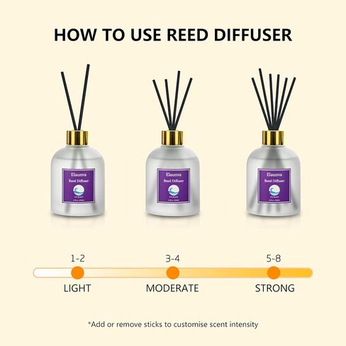 Eucalyptus Reed Diffuser Sets,6.7fl oz(200ml) with 8 Sticks,Fragrance/Aromatherapy for Livingroom/Office/Kitchen/Entryway/Bathroom,Shelf Decor,Home Accessories,Air Freshener(Eucalyptus) in Saudi Arabia