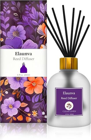Eucalyptus Reed Diffuser Sets,6.7fl oz(200ml) with 8 Sticks,Fragrance/Aromatherapy for Livingroom/Office/Kitchen/Entryway/Bathroom,Shelf Decor,Home Accessories,Air Freshener(Eucalyptus) in Saudi Arabia