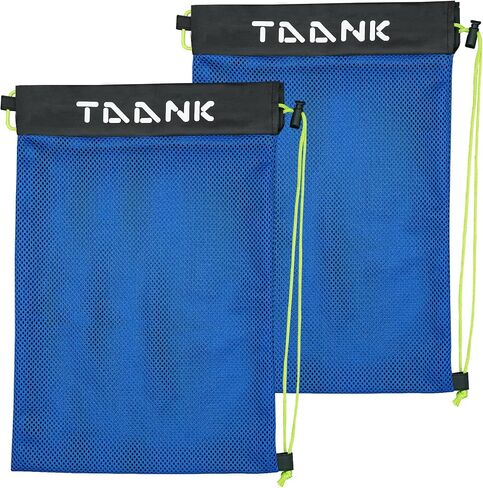 TAANK 2 Pcs Mesh Sports Bag with Drawstring Closure,18x12inch Mesh Bag for Pickleballs&Softballs&Tennis&BaseBalls&Golf Balls.Mesh Laundry bags&Beach bag in Saudi Arabia