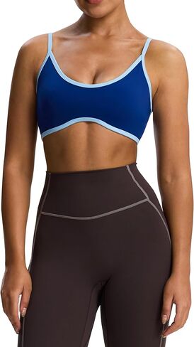 Aoxjox Color Color Block Workout Sports Bras Fitness Litbless Lixi مبطنة in Saudi Arabia