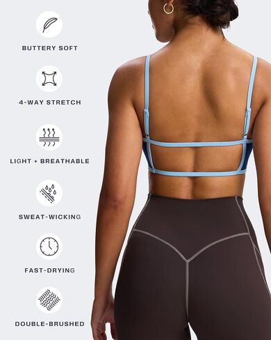 Aoxjox Color Color Block Workout Sports Bras Fitness Litbless Lixi مبطنة in Saudi Arabia