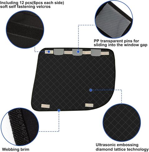 2 Pcs Car Door Protector for Dogs Waterproof Anti Scratch Pet Car Door Cover Protector Vehicle Door Guards Fits Sedans and SUVs Pet Travel Black （2 Pack） (Camouflage Plaid) in Kuwait