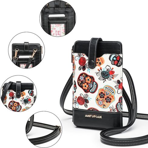 Leather Small Crossbody Bags for Women Designer Cell Phone Bag Wallet Purses Adjustable Strap in Saudi Arabia