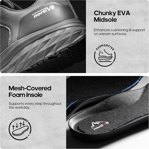 NORTIV 8 Steel Toe Shoes for Men Slip Resistant Comfortable Work Shoes in Saudi Arabia
