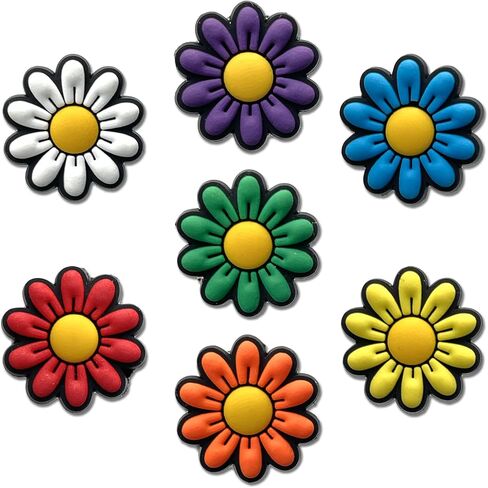Flowers Sunflower Daisy Shoe Charms Fit for Croc Clog Sandals Decoration, Plants Shoe Charms for Party Favor in Kuwait
