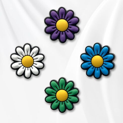 Flowers Sunflower Daisy Shoe Charms Fit for Croc Clog Sandals Decoration, Plants Shoe Charms for Party Favor in Kuwait