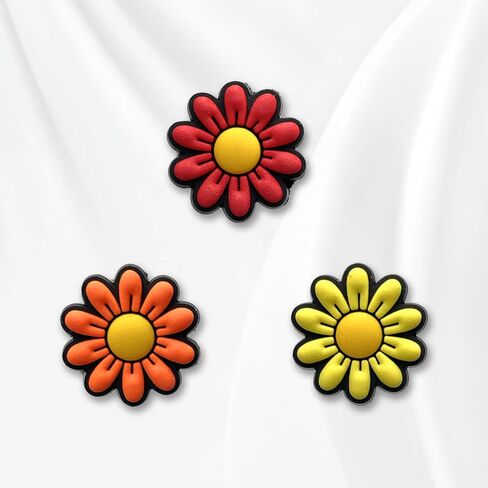 Flowers Sunflower Daisy Shoe Charms Fit for Croc Clog Sandals Decoration, Plants Shoe Charms for Party Favor in Kuwait