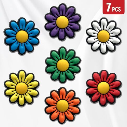 Flowers Sunflower Daisy Shoe Charms Fit for Croc Clog Sandals Decoration, Plants Shoe Charms for Party Favor in Kuwait