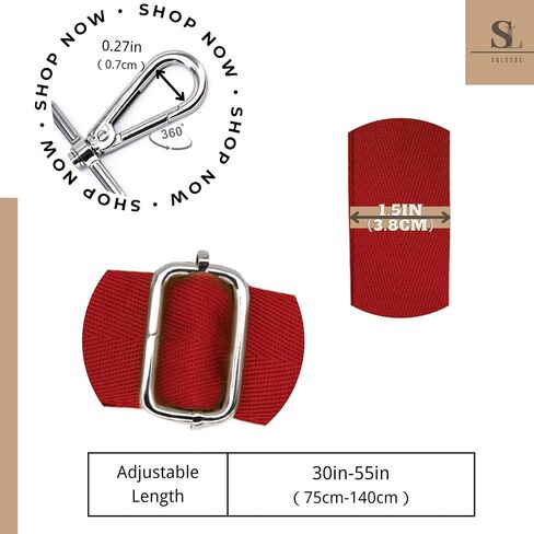 S&loyoe Soft Solid Color Purse Straps Replacement Crossbody Bag Strap Adjustable Wide Guitar Straps for Handbags 1.5inch in Saudi Arabia