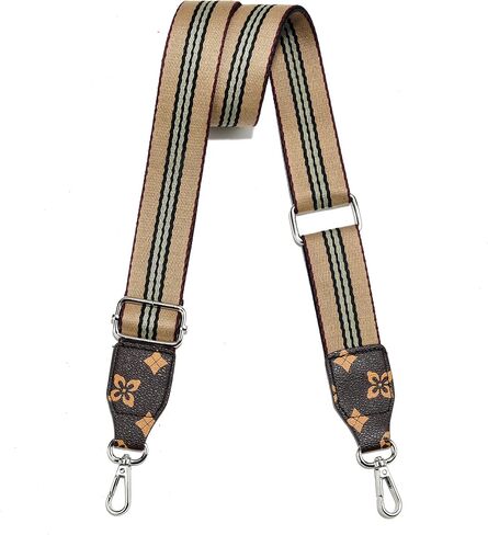 Purse Straps Replacement Crossbody, Universal Wide Shoulder Strap for Bags Adjustable Straps for Handbags (Silvery Hardware) in Saudi Arabia