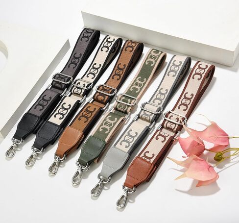 Purse Straps Replacement Crossbody, Universal Wide Shoulder Strap for Bags Adjustable Straps for Handbags (Silvery Hardware) in Saudi Arabia