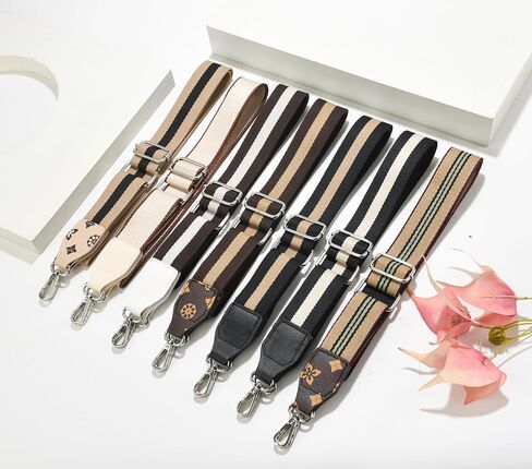 Purse Straps Replacement Crossbody, Universal Wide Shoulder Strap for Bags Adjustable Straps for Handbags (Silvery Hardware) in Saudi Arabia