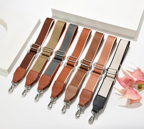 Purse Straps Replacement Crossbody, Universal Wide Shoulder Strap for Bags Adjustable Straps for Handbags (Silvery Hardware) in Saudi Arabia