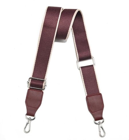Purse Straps Replacement Crossbody, Universal Wide Shoulder Strap for Bags Adjustable Straps for Handbags (Silvery Hardware) in Saudi Arabia