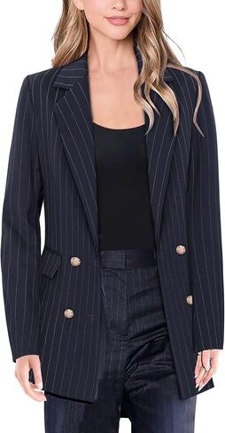 VFSHOW Womens Work Business Blazers Open Front Notch Lapel Double Breasted Office Back Slit Pockets Jackets Blazer in Saudi Arabia