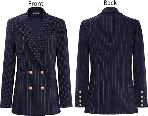 VFSHOW Womens Work Business Blazers Open Front Notch Lapel Double Breasted Office Back Slit Pockets Jackets Blazer in Saudi Arabia
