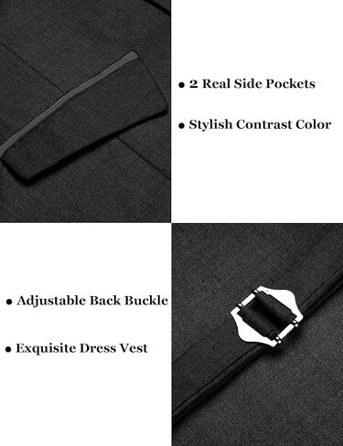 COOFANDY Men's Business Suit Vest Slim Fit Dress Vest Wedding Waistcoat in Kuwait