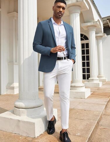 COOFANDY Men's Casual Blazers Sport Coats Slim Fit Cotton Sport Jackets 1 Button Lightweight Suit Jackets in Kuwait