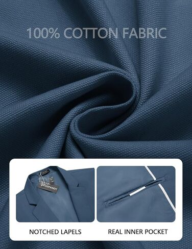 COOFANDY Men's Casual Blazers Sport Coats Slim Fit Cotton Sport Jackets 1 Button Lightweight Suit Jackets in Kuwait