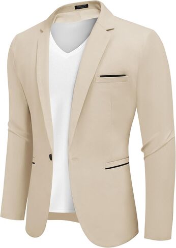 COOFANDY Men's Casual Blazers Sport Coats Slim Fit Cotton Sport Jackets 1 Button Lightweight Suit Jackets in Kuwait