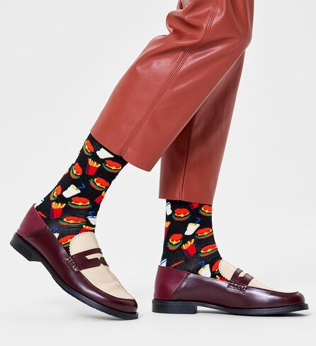 Happy Socks Foodie Design Sustainable Crew Sock Gift Box Sets- For Men and Women- Burger, Ice Cream, Picnic in Kuwait