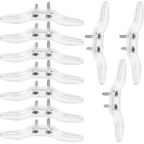 10Pc Clear Window Blind Cord Cleats, Plastic Safety Cord Cleat, Blind Rope Cleat with Screws for Home Office Window Blinds Curtains Sun Shades Ropes