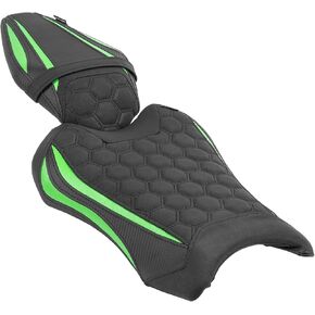 Motorcycle Front Driver Rear Passenger Seat Cover for Kawasaki Ninja ZX-10R ZX-10RR ZX-10 R RR 2021 2022 2023 2024 2025 Pillion Cushion Seat Pad Replacement Set (Carbon Finer Look)