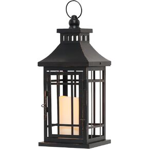NEEDOMO Decorations Indoor, Outdoor Led Lanterns Decorative for Table Centerpieces, Vintage Metal Hanging Candle Holder, Home Decor, Wedding, Party, Living Room, Patio, Porch