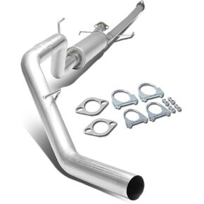 DNA Motoring CBE-TTU09-46L من الفولاذ المقاوم للصدأ غير القابل للصدأ نظام العادم Catback [متوافق مع 09- تويوتا TUNDRA V8]