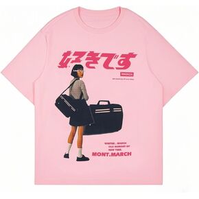 Oversized Graphic Tees Men Vintage Y2K Print Shirts Streetwear Unisex Harajuku T-Shirts