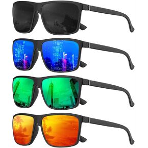 Kaliyadi Mens Mens Glasses Glasses Men-Men: نظارة شمسية كلاسيكية مع حماية للأشعة فوق البنفسجية لصيد الأسماك الجولف