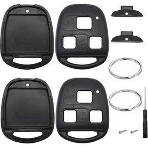 2 Pack Key Fob Shell Fits for Lexus RX350 RX330 RX300 RX400h RX450h ES300 ES330 GS300 GS400 GS430 GX470 IS300 IS330 LS400 LS430 LX470 SC430 3 Button Keyless Entry Remote Car Key Case Cover Replacement
