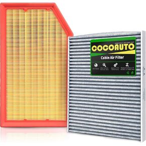 Cabin and Engine Air Filter Kit for Jeep Wrangler 2.0L 3.6L (2018-2025), Gladiator 3.6L(2020-2025), Replaces 68301863AA & 68257030AA (NOT for 3.0L, 6.4L, Diesel, NOT for Wrangler JK)