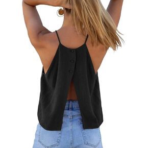 Tankaneo Womens Summer Halter محصول الخزان قمم Y2K الخروج من قمصان تي شيرت بلا أكمام