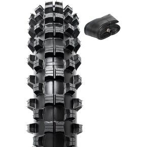 110/100-18 4PR TT 64M دراجة الأوساخ الأمامية/الخلفية والأنبوب الداخلي متوافق مع 110/100-18 على الطريق على الطريق إطار دراجة/دراجة نارية (P-2006)