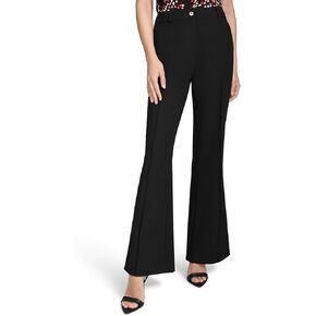 Halston Women's Flare Leg Woven Suiting Pant