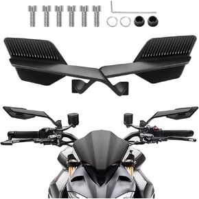 Motorcycle Mirrors Universal Foldable Rotating Rear View Mirror Stealth Wind Wing Side Mirror for Kawasaki Z400 Z650 Z900 1290 Super Duke R Evo ABS 390 Duke Street Bike Yamaha MT-07(10mm,8mm)