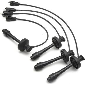 52649ZQ Ignition Spark Plug Wires Set Compatible with Toyota Corolla 1998 1999 2000 2001 2002 L4 1.8L, 4 Pcs