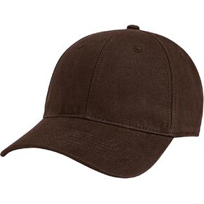 AKAIRIO Cotton Structured Baseball Hats - Unisex Adjustable XL Baseball Cap - Durable Outdoor Hat for Men & Women Big Head, 6-Panel dad hat Ball Cap, Brown 24“-26.5"