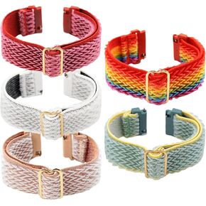 Quick Release Watch Band - Adjustable Elastic Nylon Strap, 22mm Width Options, Replacement Wristband for Men & Women