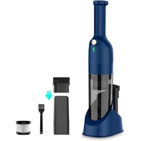 Handheld Vacuum Cordless, Rechargeable Car Vacuum Cleaner with 30 Mins Runtime, Mini Hand Vacuum with 10000 Pa Powerful Suction, Portable Hand Held Vacuum for Car Pet Hair Hardwood Floor Home (Azure)