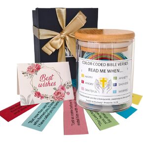 Bible Verse Jar，Pray When I Read Bible Verse Jar,Christian Gifts for Women,Gifts for Women Men Mom Dad Friend (Classical)