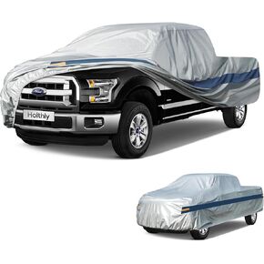 Truck Car Cover Waterproof All Weather, Car Covers for Pickup, All Season Rain Sun Dust UV Protection Windproof with Storage Bag, Universal Fits Length 229-242 inch