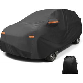X AUTOHAUX Car Cover Outdoor Waterproof Sun Rain Snow Hail Protection with Left Side Door Zipper 210D-PU for Honda Prologue